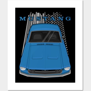 Ford Mustang Fastback 1968 - Acapulco Blue Posters and Art